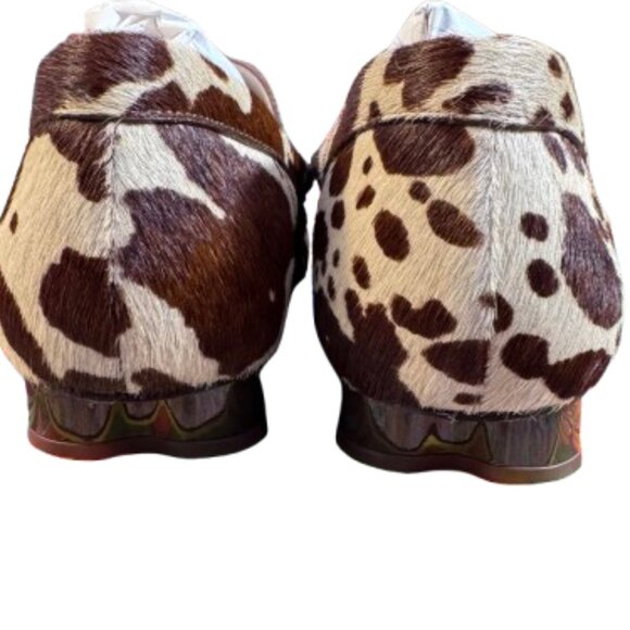 NEW FARM Rio Animal Print Heeled Maximalist Preppy Coastal Cowgirl Loafer 10 - Picture 12 of 14